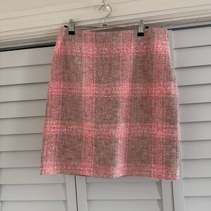 NWT Brooks Brothers Pink and Green Plaid Mini Skirt